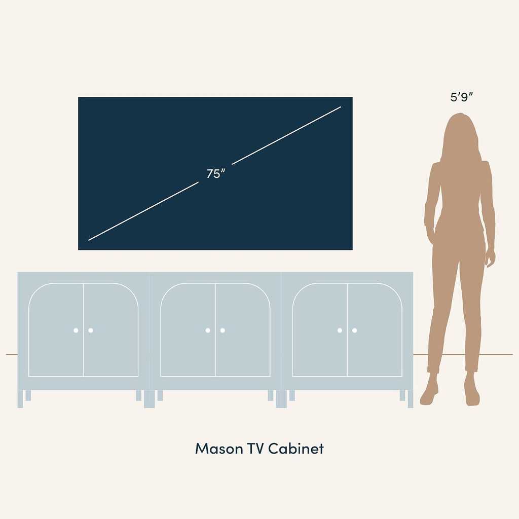 Nathan James Mason Storage Cabinet Accent Sideboard Buffet Credenza TV Stand with Glass Doors and Adjustable Shelf in Black Wood for Dining Room, Entryway and Living Room, Clear Glass/Black, Set of 3