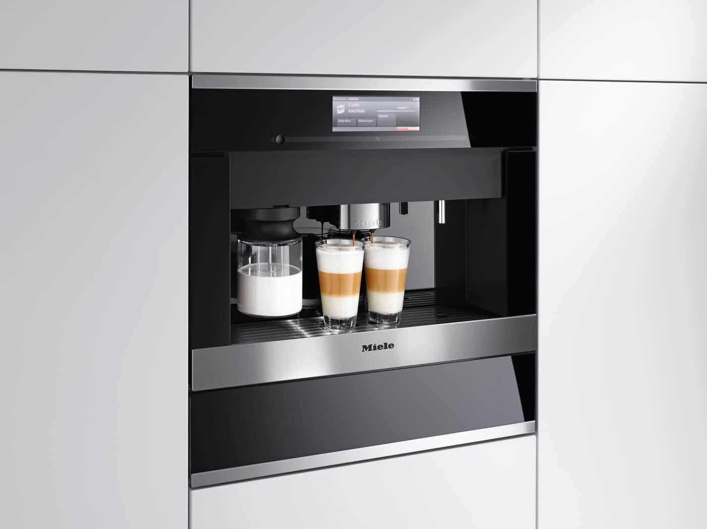 Miele MB-CVA 6000, Pre-Installed Glass Milk Container for Miele CVA 6000 Fully Automatic Coffee Machines, 33.8 oz capacity