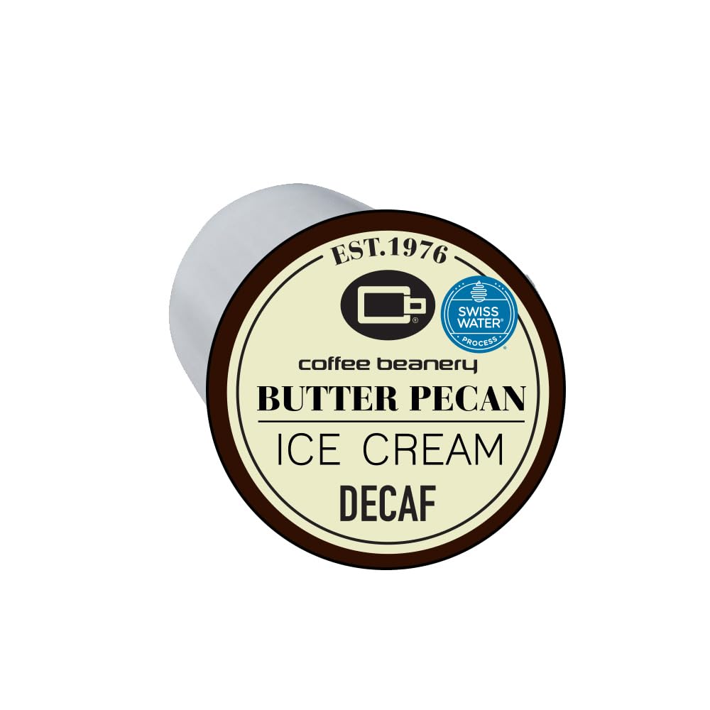 Butter Pecan Ice Cream Decaf Coffee Pods by Coffee Beanery | 96ct Bulk Flavored Decaf Coffee Pods Medium Roast Coffee Pods| 100% Specialty Arabica Coffee| Gourmet Coffee Pods