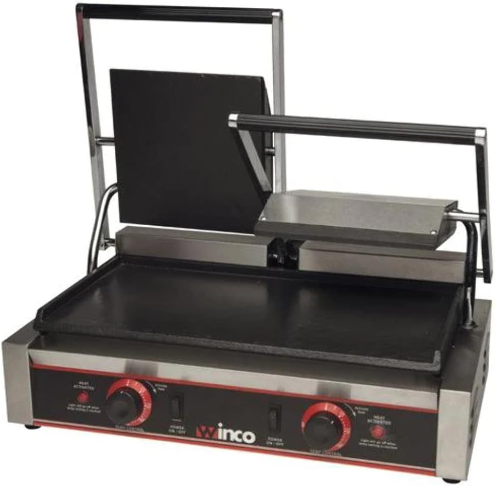 Winco Double Commercial-Grade Sandwich Grill Press