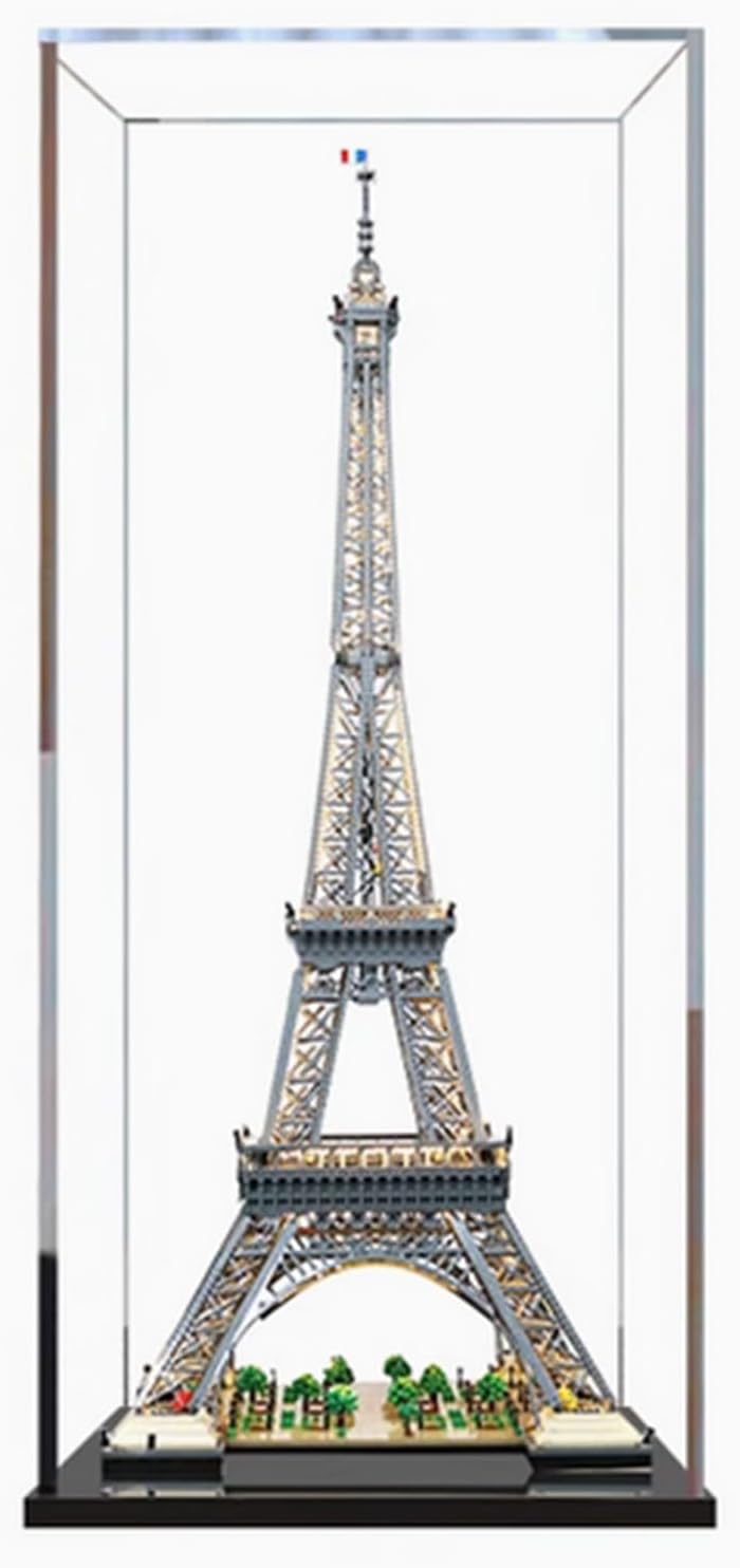 Acrylic Display Box for Lego 10307 Paris Eiffel Tower Model, Dustproof Transparent Display Box, Gift Organizer Storage Box (Not Include Building Block Model) (Transparent 3/MM)