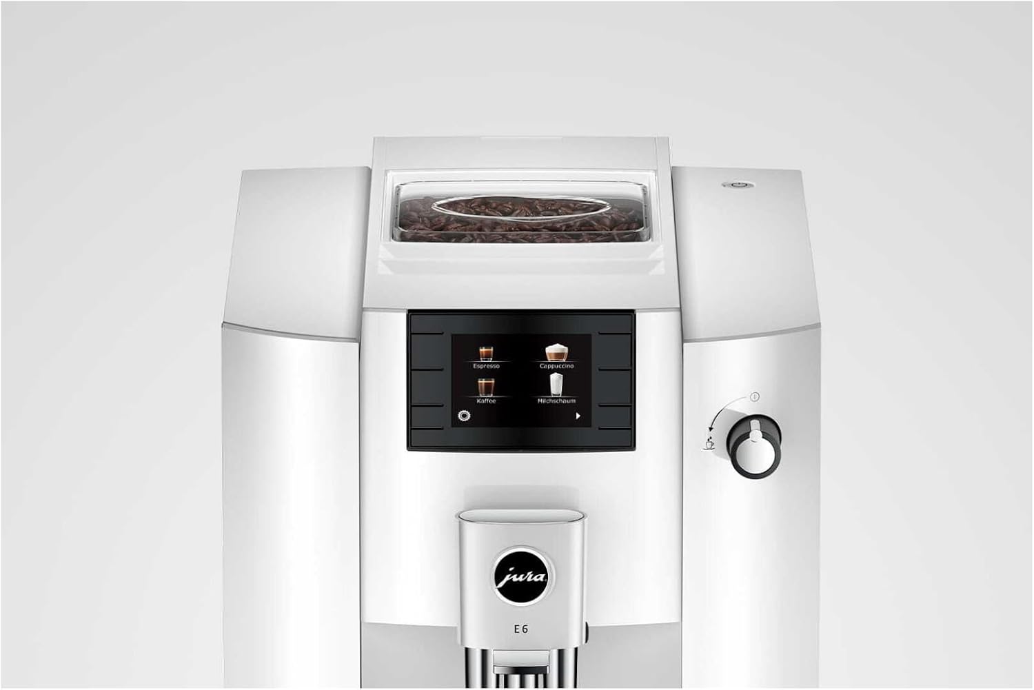 Jura E6 Automatic Espresso Machine (White) Bundle with Water Stabilizer, Cleaning Tablets, Milk System Cleaner, and Milk Container Kit for Exceptional Home Coffee Experience (5 Items)