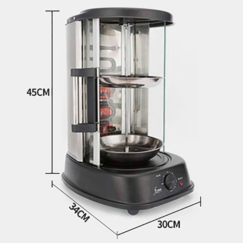 Countertop Vertical Rotisserie Oven,Electric Smokeless Rotating Grill Oven,1380w Energy Efficient with Heat Resistant Door,Suitable for Tacos