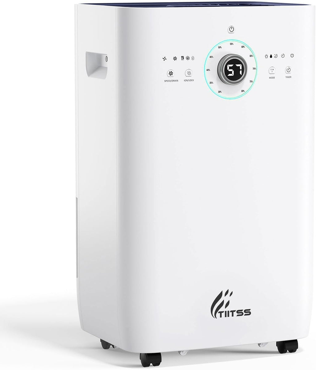 8500 Sq. Ft Dehumidifier for Basement, Large Rooms - 150 Pints Dehumidifier with Drain Hose, Built-in Pump, Dust Removal, Auto Defrost, Intelligent Humidity Control, 3 Smart Modes