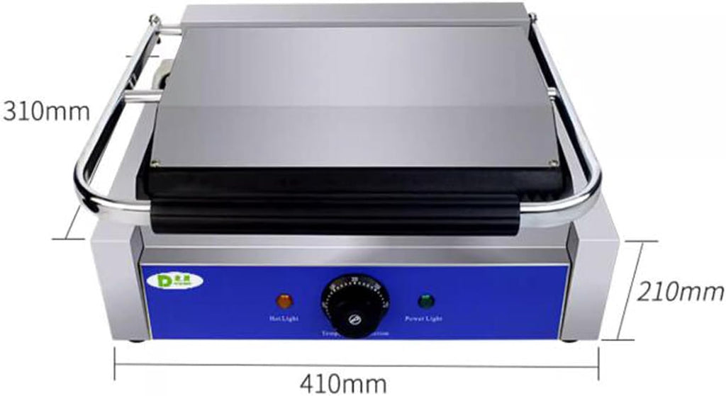 Nonstick Panini Press & Indoor Grill, Gourmet Sandwich Maker, Floating Hinge Fits All Foods, Contact Grill with Removable Grease Tray, Stainless Steel Electric Toaster 122-572℉