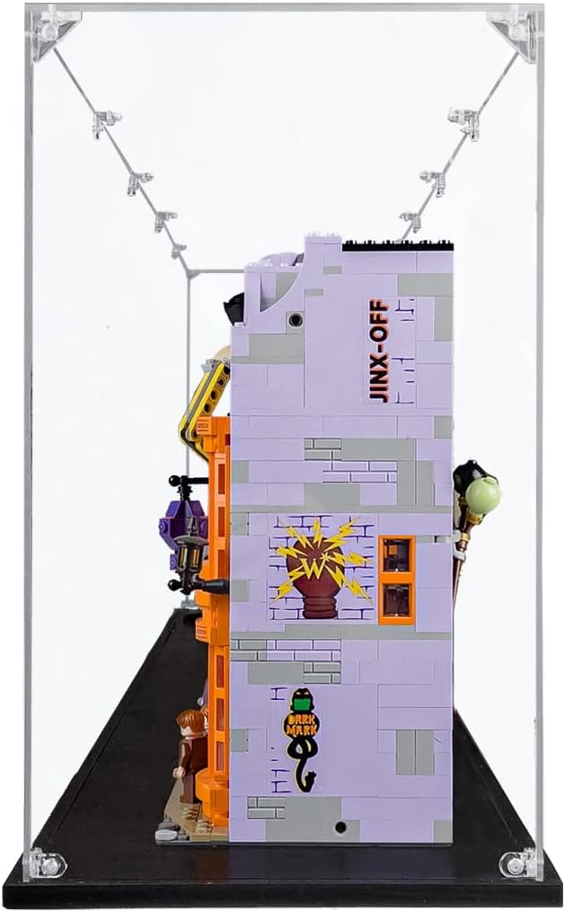Acrylic Display Case Compatible for LEGO Diagon Alley #75978, Dustproof Display Case (Case Only) (Lego Sets are NOT Included)