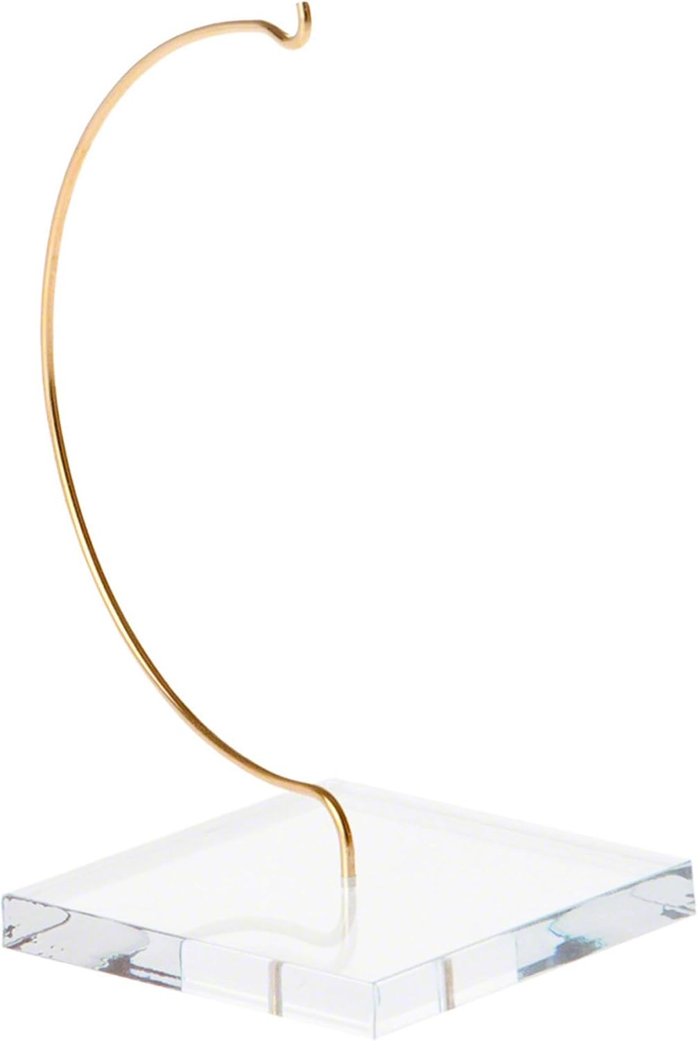 Plymor Wire Ornament Hanger Display with 3' Clear Acrylic Thick Square Base, 5.5' H (12 Pack)