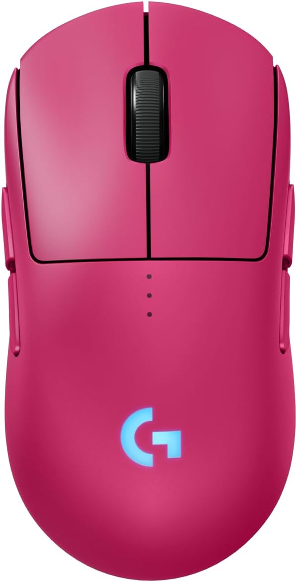 Logitech G PRO 2 Lightspeed Wireless Gaming Mouse, Right- or Left-Handed Mouse with up to 4 Customizable and Switchable Magnetic Side Buttons, 44K DPI Sensor, USB-C Charging, for PC/Mac - Magenta