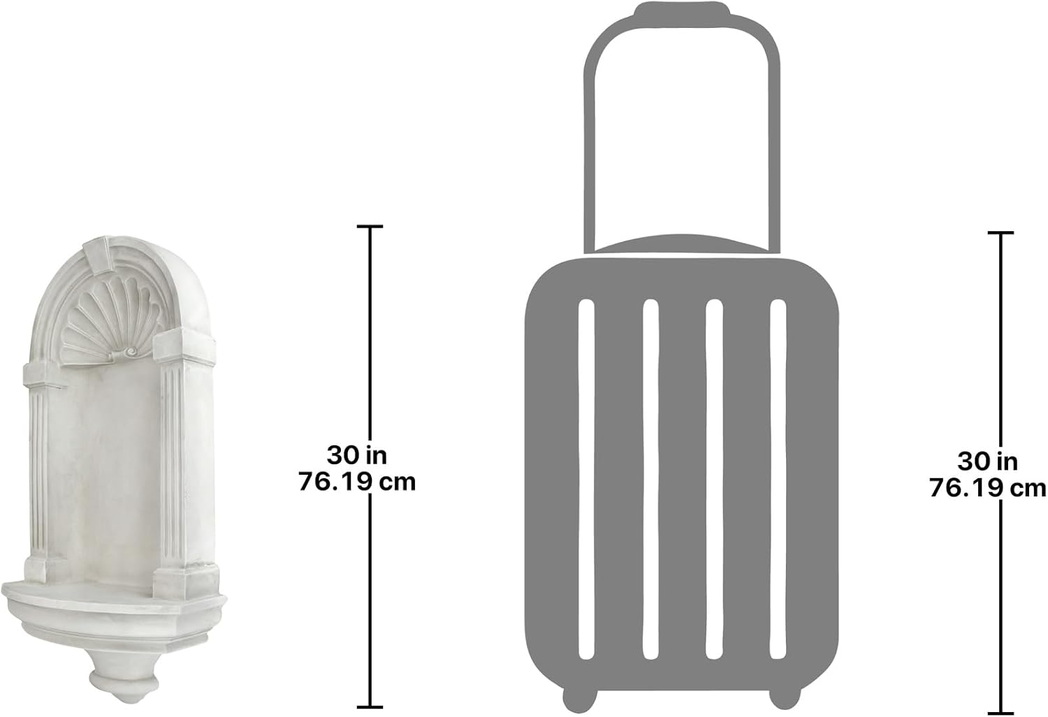 Design Toscano Classical European Style Wall Niche Display Shelf, Large, 30 Inches Tall, Cast Stone Resin, Antique Stone