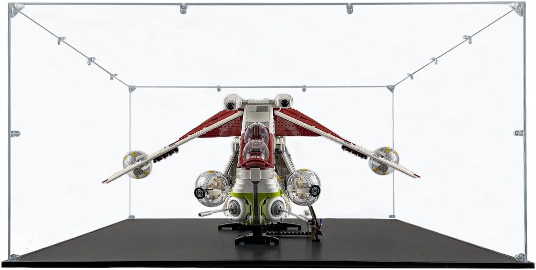 Acrylic Display Case Compatible for LEGO Republic Gunship #75309, Dustproof Display Case (Case Only) (Lego Sets are NOT Included)