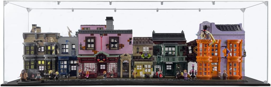 Acrylic Display Case Compatible for LEGO Diagon Alley #75978, Dustproof Display Case (Case Only) (Lego Sets are NOT Included)