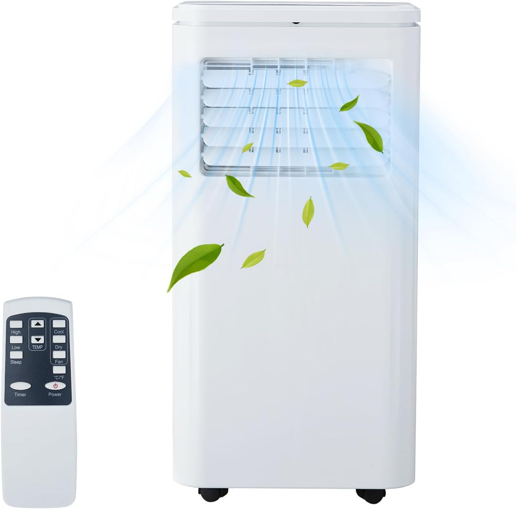 10000 BTU Portable Air Conditioners, 3 in 1 Portable AC Unit with Cooling Dehumidifier Fan, Remote Control, 24H Timer, Quiet 45 dB Sleep Mode, Energy Saving for Home Bedroom