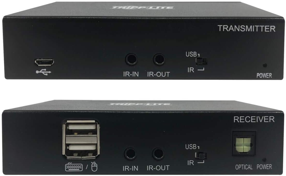 Tripp Lite DisplayPort to HDMI Over Cat6 Extender Kit w KVM Support 4K@60Hz (B127A-1A1-BDBH)