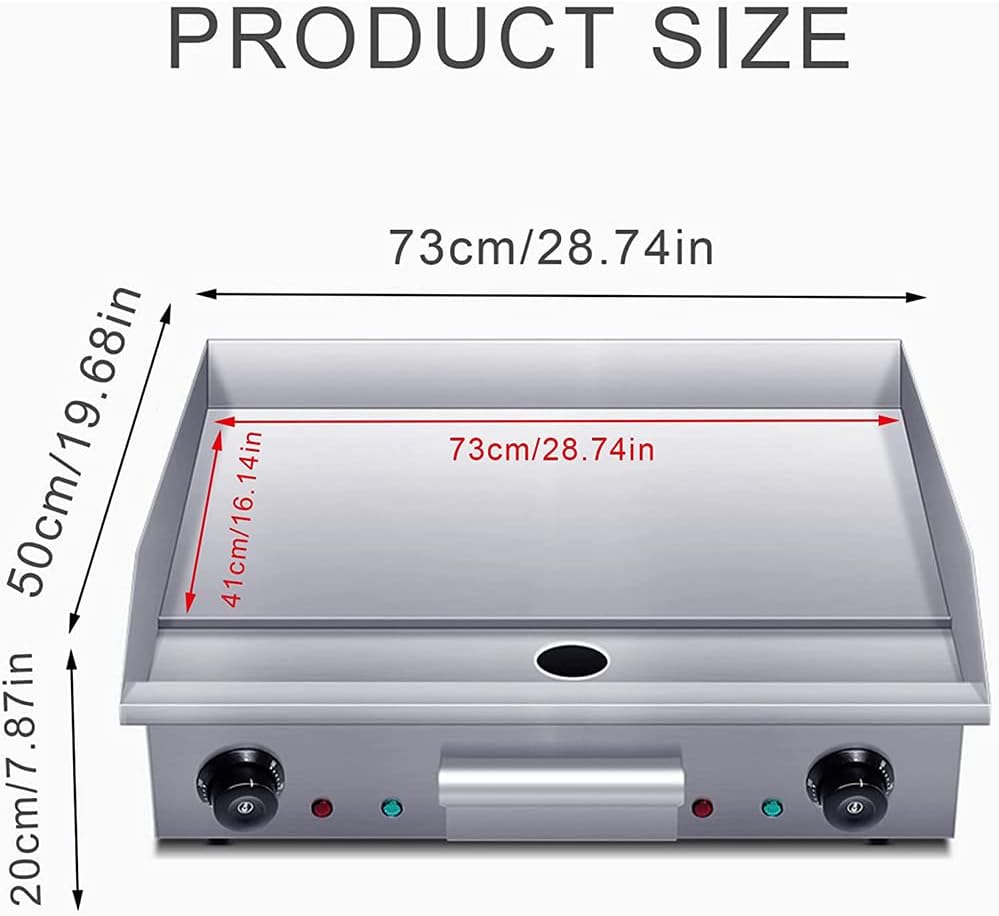 Electric Iron Plate Burning Machine, Table Iron Plate Grill, with Oil Leak Hole and Removable Oil Drawer, Used for Kitchen Business