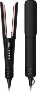 slopehill 2-in-1 Hair Straightener and Blow Dryer, Professional Flat Iron with High-Speed Airflow Technology for Straight, Smooth Hair (Black)