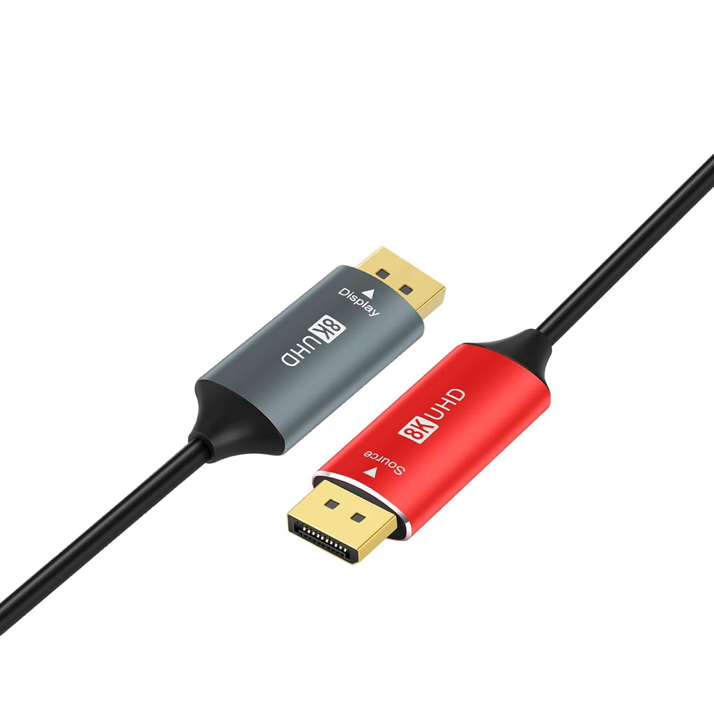 4K 8K DisplayPort Optic Fiber Cable 250FT, DP to DP 1.4 Cable 8K@30Hz 4K@120Hz/144Hz, 2K@165Hz/240Hz, 1080P@240Hz, 32.4 Gbps Support HDR, G-Sync FreeSync for Laptop PC TV Gaming Monitor