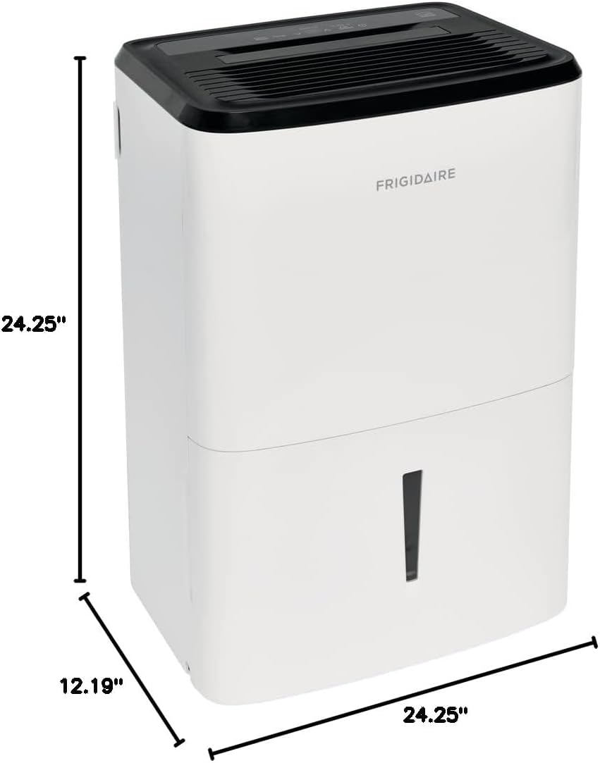 Frigidaire 50 Pint Dehumidifier. 4,500 Square Foot Coverage. Ideal for Large Rooms and Basements. 1.7 Gallon Bucket Capacity