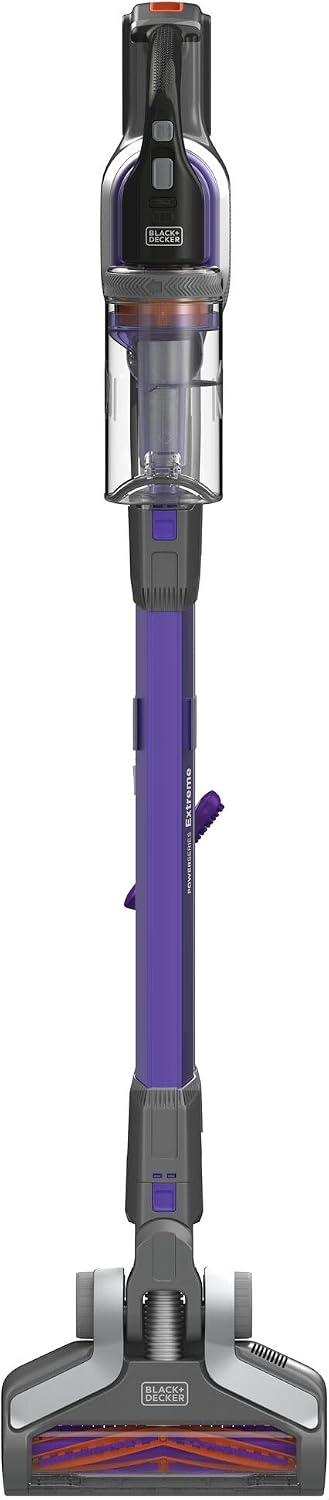 BLACK+DECKER Pet Hair Vacuum, Cordless Vacuum Cleaner Pet Hair, Up to 55 Minutes of Runtime, Interchangeable Floorhead, Maximum Suction, Multi-Surface, Light Weight, Powerseries Extreme (BSV2020P)