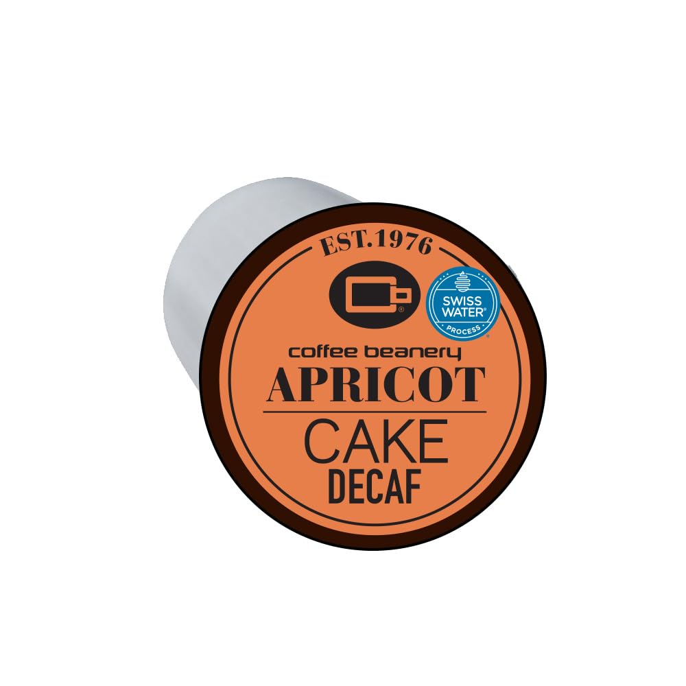 Apricot Cake Decaf Coffee Pods by Coffee Beanery | 96ct Bulk Flavored Decaf Coffee Pods Medium Roast Coffee