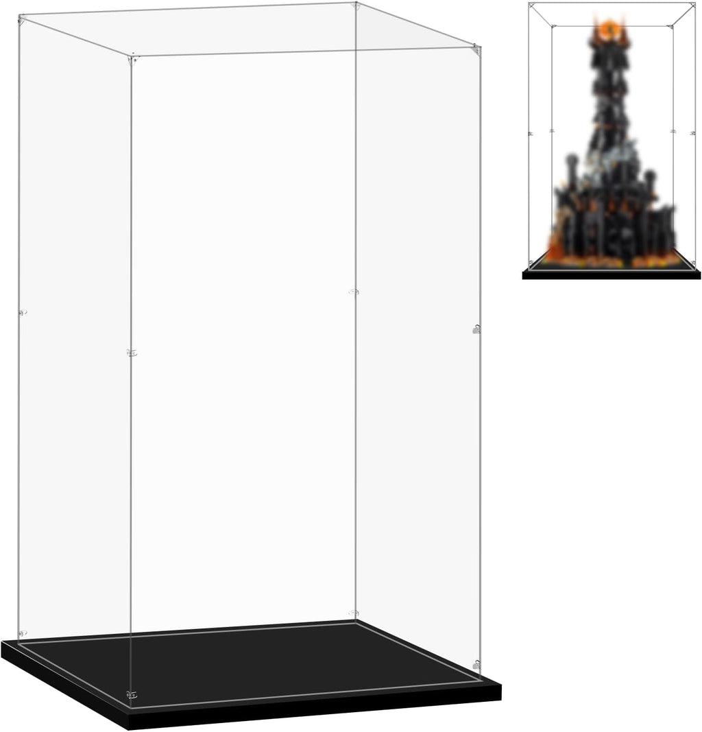 Display Case for Lego 10333 The Lord of the Rings: Barad-dûr, 19.29x13.38x33.46inches (49x34x85cm), Protect Your Collectibles from Dust with a Clear Showcase