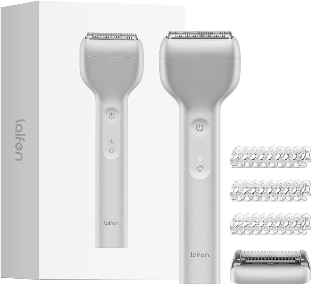 Laifen T1 Pro 1-Blade Electric Shaver, High-Speed 12,000 Cuts/Min, Long Hair Trimmer with 3 Guards, for Sparse Beard & Daily Styling, Wet & Dry, IPX7 Waterproof (Aluminum Alloy)