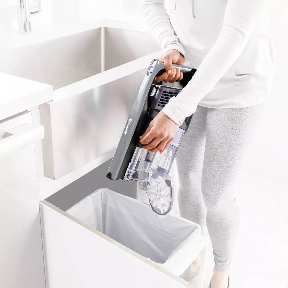 Shark IX141H Pet Cordless Stick Vacuum with Anti-Allergen Complete Seal, XL Dust Cup, LED Headlights, Removable Handheld, 40min Runtime, Grey/Purple, 7.5 lbs (Renewed)