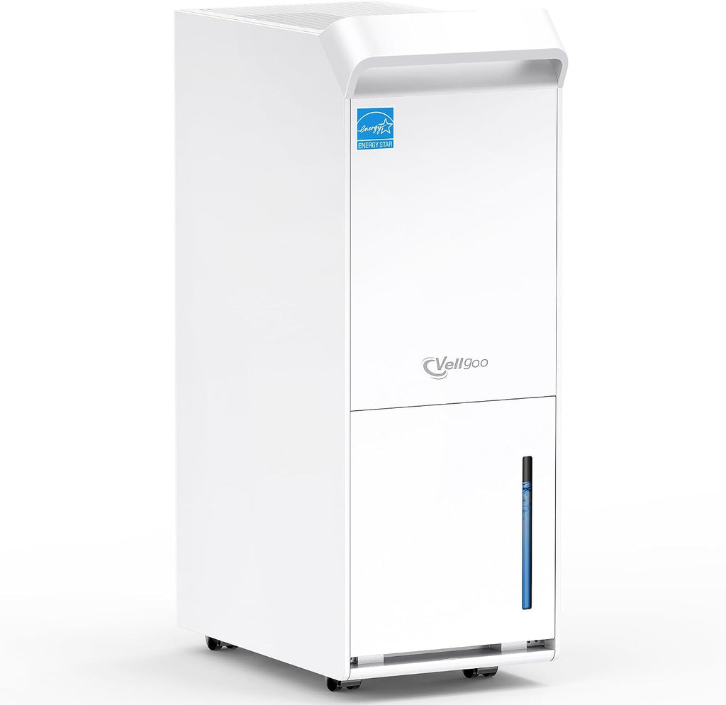 2500 Sq.Ft Most Efficient Energy Star 2025 Dehumidifier,Vellgoo Max 34 Pint/D Dehumidifier for basement with Drain Hose, Intelligent Humidity Control for Home,Bedroom, Bathroom