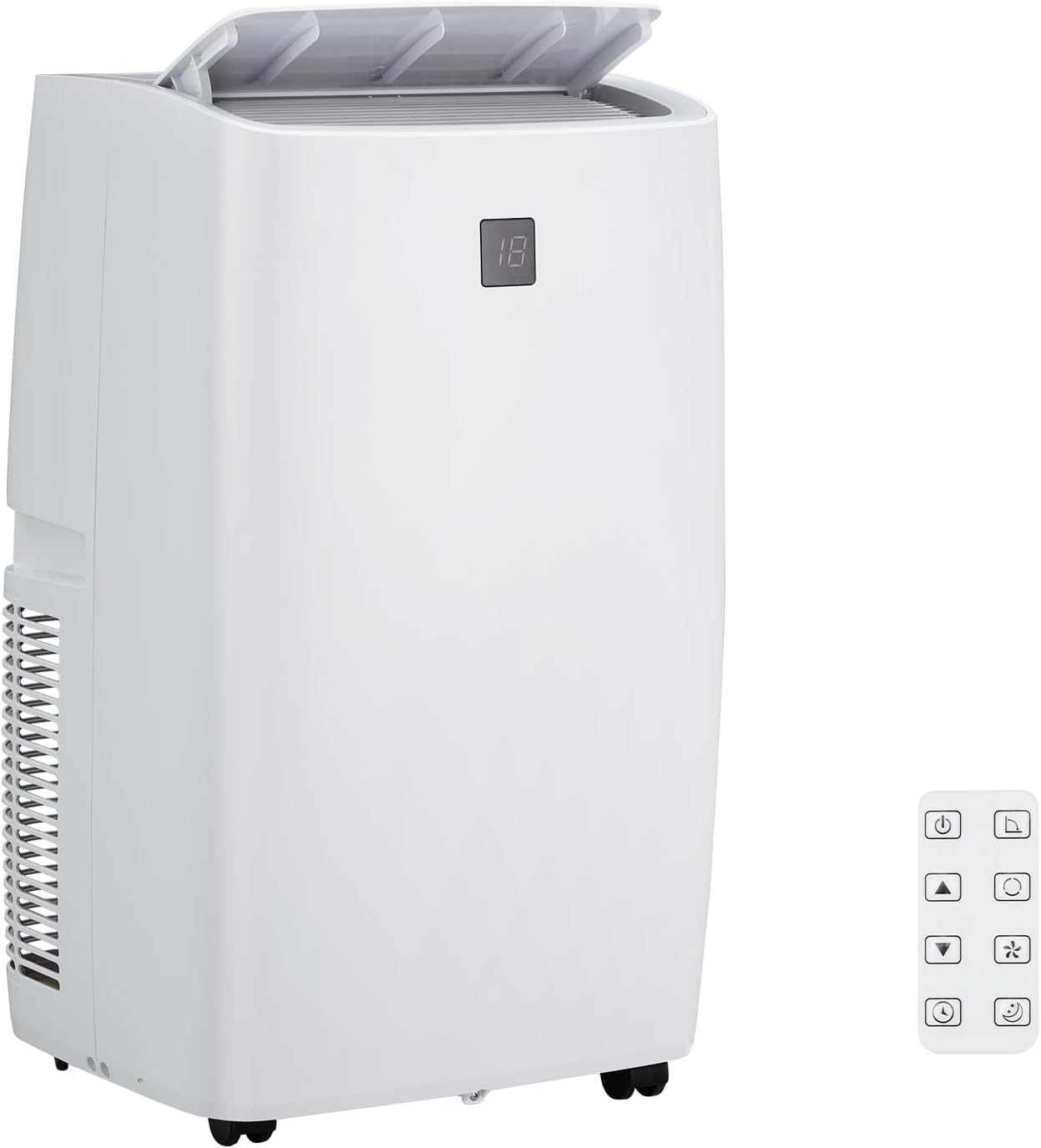 14K BTU Portable Air Conditioners, Cools up to 750 Sq. Ft 3-in-1 Movable AC for Room with Dehumidifier Fan Sleep Mode, 24H Timer, Remote Control, and Window Installation Kit Included