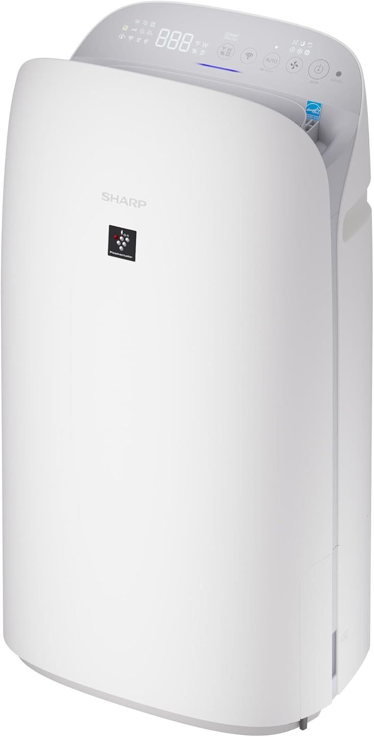 SHARP Smart Air Purifier with Humidifier Combo – Covers up to 1,913 sqft in one hour, Compatible w/Alexa & Google Asst. Energy Star 3.0, True HEPA Filter for Large Room, Bedroom - KCP70UW