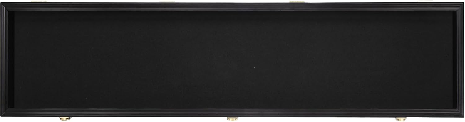 54' Wrestling Championship Title Belt Display Case Boxing Belt Wall Mount Display Case Shotgun Cabinet Belt Buckle Shadow Box W/98% UV Acrylic Door Lockable Black Background Black Frame