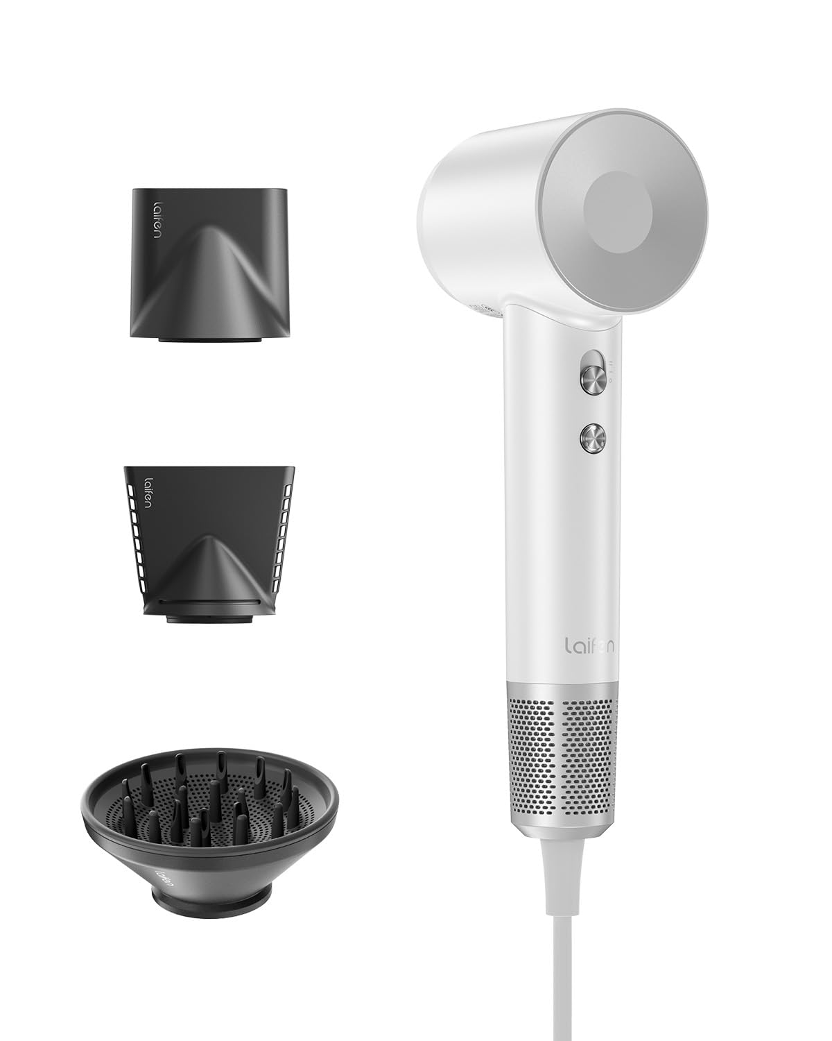 Laifen Swift Special Hair Dryer, High Speed 200M Ionic Blow Dryer with 110, 000 RPM Brushless Motor for Fast Drying, Low Noise, Hairdryer with Magnetic Nozzles, HD501