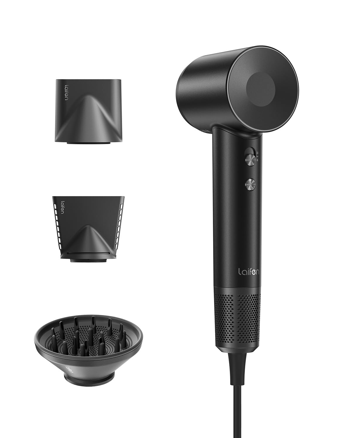 Laifen Swift Special Hair Dryer, High Speed 200M Ionic Blow Dryer with 110, 000 RPM Brushless Motor for Fast Drying, Low Noise, Hairdryer with Magnetic Nozzles, HD501