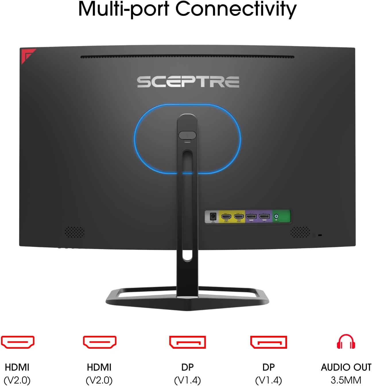 Sceptre 27-Inch Curved Gaming Monitor, FHD 1080p, 240Hz, 1500R, DisplayPort & HDMI x2, Built-in Speakers, Machine Black (C275B-FWT240 Series, 2026)