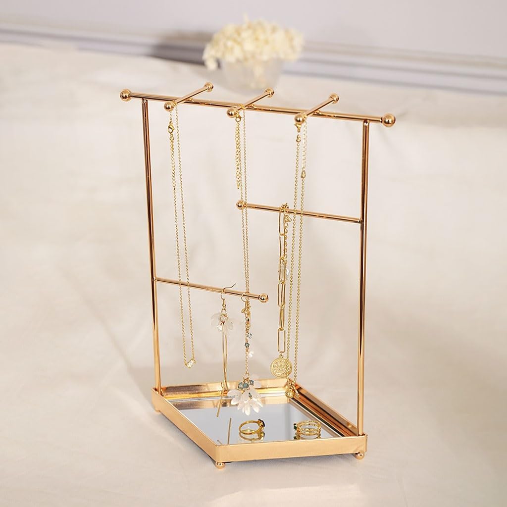 Jewelry Stand,Jewelry Organizer, Jewelry Storage Jewelry Display Rack Tray Ornament Ring Earrings Necklace Shelf Display Counter Storage Rack Jewelry Storage Rack Jewelry Display Stand