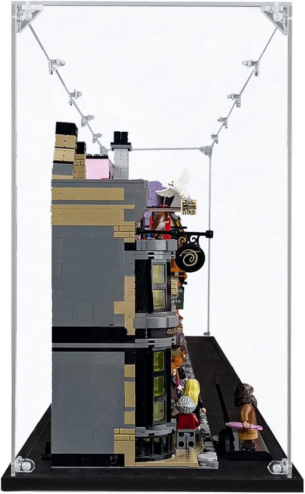 Acrylic Display Case Compatible for LEGO Diagon Alley #75978, Dustproof Display Case (Case Only) (Lego Sets are NOT Included)