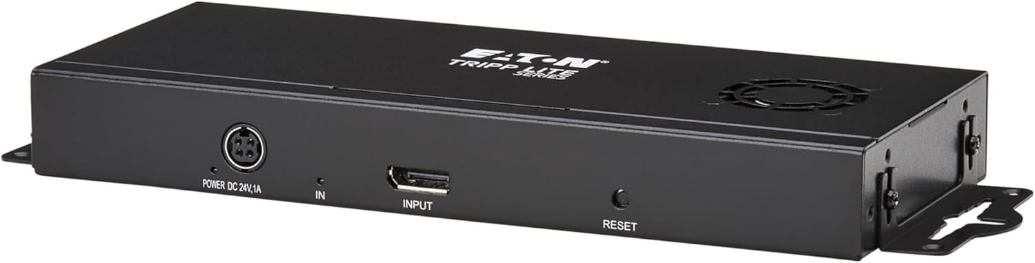 Tripp Lite Series 2-Port DisplayPort to HDMI Splitter + Extender Over Ethernet Cat6, Up to 8K@60Hz Video, 1 in 2 Out, DP 1.4, MST Hub, TAA Compliant, Plug-and-Play, 1-Year Warranty (B156E-002-H8K-K)