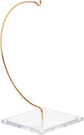 Plymor Wire Ornament Hanger Display with 3.25' Clear Acrylic Thin Square Base, 6' H (12 Pack)