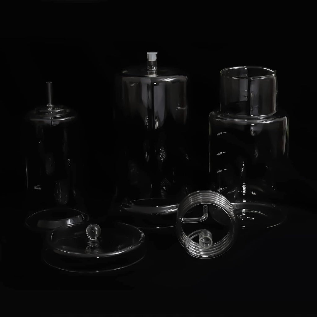 Ice Drip Coffee Maker, 2.5L Iced Coffee Maker Drip Tea Maker Tower Wooden Stand Glass Dripper Machine Cold Brew for Making Delicious Cold, Extracted Coffee at Home, Coffee Shops
