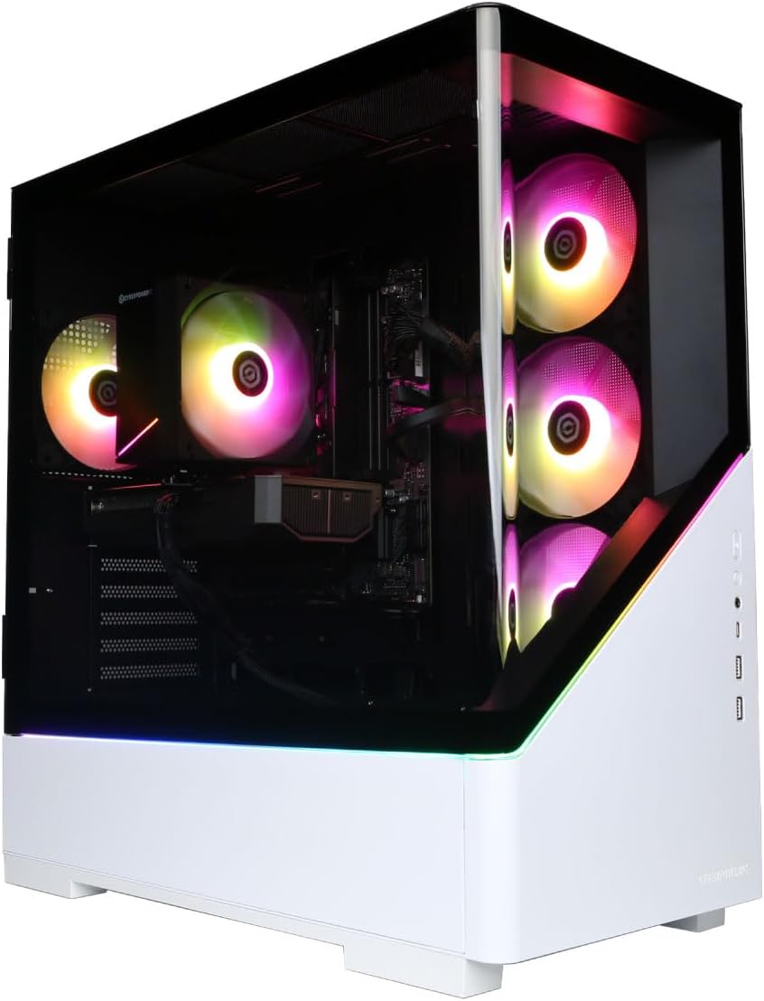 CyberPowerPC Gamer Xtreme Gaming PC, Intel Core i7-14700F 2.1GHz, GeForce RTX 5060 Ti 8GB, 16GB DDR5, 1TB PCIe 4.0 SSD, WiFi Ready & Windows 11 Home (GXiVR8040A19)