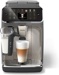 Philips 5500 Series Fully Automatic Espresso Machine - LatteGo Milk System, 20 Coffee Varieties, Intuitive Touch Display, SilentBrew, 100% Ceramic Grinder, AquaClean Filter (Grey Chromed)