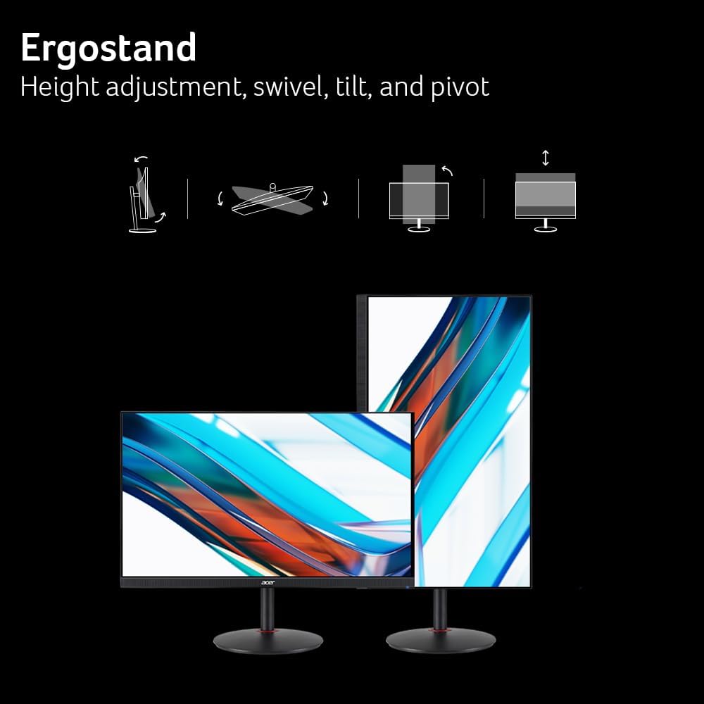 Acer Nitro 27' WQHD 2560 x 1440 PC Gaming IPS AMD FreeSync Premium | Up to 240Hz Refresh | Up to 0.5ms | DisplayHDR 400 | sRGB 99% | 1 x Display Port 1.4 & 2 x HDMI 2.1 | XV272U W2bmiiprx