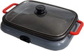 Electric Grill Indoor Household Multi-Function Grilled Fish Plate Barbecue Hot Pot Grilled Fish Oven Electric Tray Commercial Rectangular Smokeless Pan,Portable Nonstick Griddle