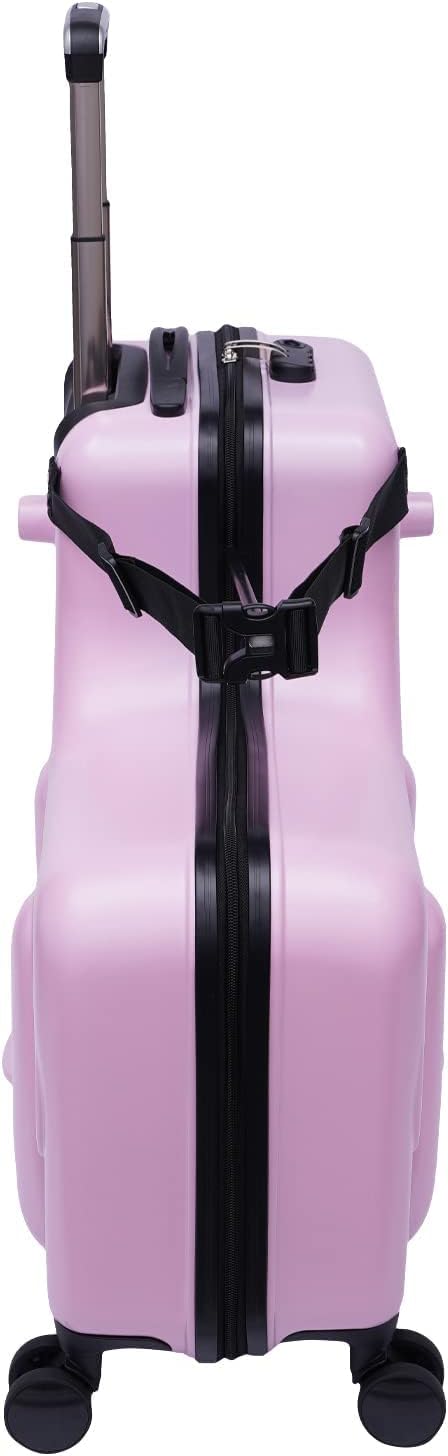 DNYSYSJ 24 Inch Children's Ride-On Suitcase, Trolley with Universal Wheel, Waterproof Unisex Boys Girls Travel Case with Lock, Rideable Luggage, ABS+PC, Aged 6-12 Years Old