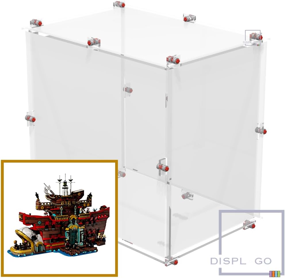Display Case for LEGO® 75640 One Piece 'The Baratie' Floating Restaurant (Clear acrylic base)