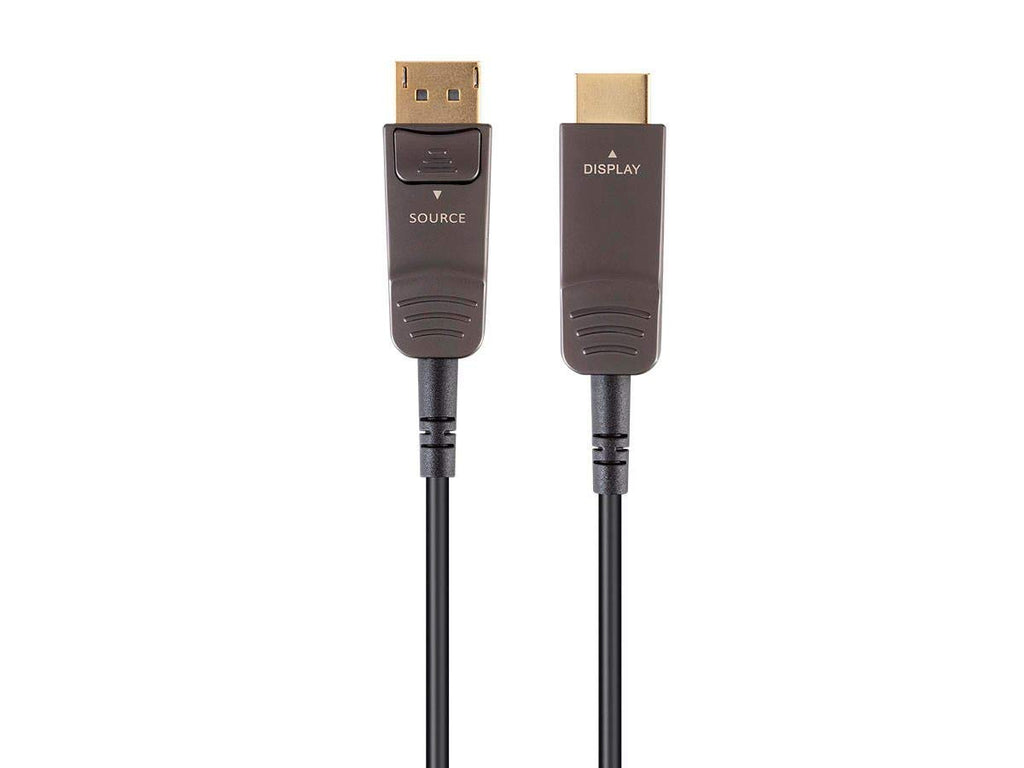 Monoprice DisplayPort 1.2a to HDTV Cable - 4K@60Hz, AOC, 21.6 Gbps, Ultra Slim Design, Dynamic HDR, Lightweight Construction, 100 Feet, Black - SlimRun AV Series