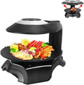2024 New Electric Smokeless Grill Indoor, 1400W Infrared Korean Electric Griddle, 360° Auto-Rotate, Temperature Control, Timing Function, Removable Grill Pan for Home, Party, Camping