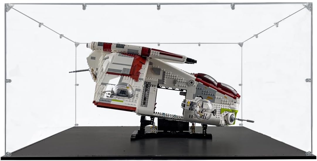 Acrylic Display Case Compatible for LEGO Republic Gunship #75309, Dustproof Display Case (Case Only) (Lego Sets are NOT Included)