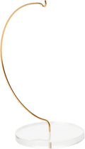Plymor Wire Ornament Hanger Display with 3.25' Clear Acrylic Thick Round Base, 7' H (12 Pack)