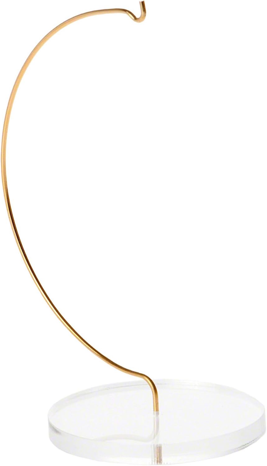 Plymor Wire Ornament Hanger Display with 3.25' Clear Acrylic Thick Round Base, 7' H (12 Pack)