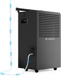 150 Pints Commercial Dehumidifier for Basement with Pump and Drain Hose, Up to 6,500 Sq.Ft for Garage, Large Space, Warehouse, Powerful Humidity Removal, Auto Defrost